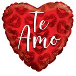 Te Amo Red Kisses Foil Balloon 18 Inch Val