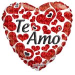 Te Amo Hearts Foil Balloon 18 Inch Val
