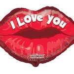 Conver USA 18'' I Love You Red Lips Valentine Balloon