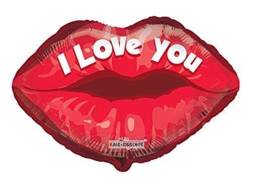 11562_7981Dad4-0B3D-4257-89Fa-71017183262C0.Jpg Conver Usa 18'' I Love You Red Lips Valentine Balloon - Image 1