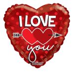 18 Inch Two Hearts On Red