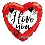 18 Inch Love You White Heart