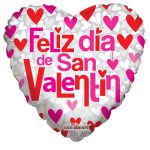 Feliz Did De San Valentin Spanish Foil Balloon 18 Inch