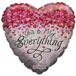 18 Inch Confetti Hearts Holographic