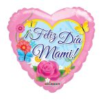 18 Inch SV Hmd Heart Flowers - Flat