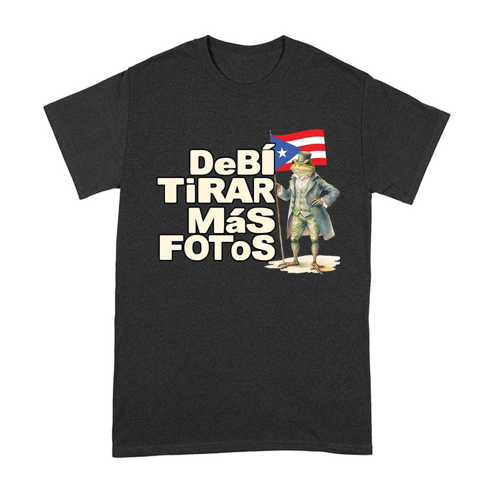 Bad-08_A-Black.jpg Debi Tira M?S Fotos Frog With Puerto Rico Flag Graphic T-Shirt, Trendy Design, Comfortable Cotton Tee, Cool Style For Music And Culture Lovers Unisex Adult – Viva Party