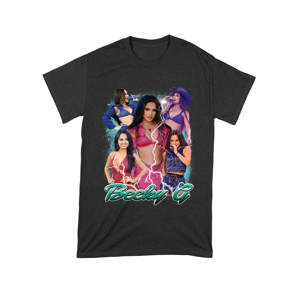 Bkg-03_T-Black.jpg Becky-G Five Pose Collage T-Shirt - Iconic Style Moments For True Fans Unisex Toddler – Viva Party