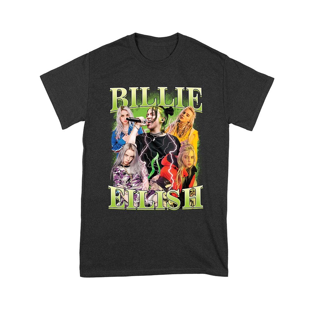 Ble-02_Y-Black.jpg Billi-Eilsh Live Collage Concert Style T-Shirt For Music Lovers Unisex Youth – Viva Party