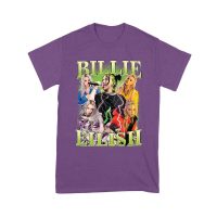 Billi-Eilsh Live Collage Concert Style T-Shirt for Music Lovers Unisex Youth