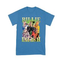 Billi-Eilsh Live Collage Concert Style T-Shirt for Music Lovers Unisex Youth