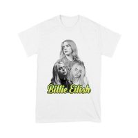 Billie Eilish Black-and-White Emotional Portrait T-Shirt for True Fans Unisex Youth