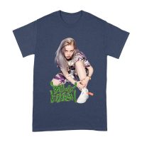 Urban Style Billie Eilish Sitting Pose Green Graffiti T-Shirt Unisex Adult