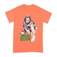 Urban Style Billie Eilish Sitting Pose Green Graffiti T-Shirt Unisex Adult