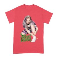 Urban Style Billie Eilish Sitting Pose Green Graffiti T-Shirt Unisex Adult