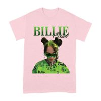 Neon Green Billie Eilish Face Design T-Shirt with Signature Look Unisex Adult