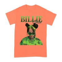 Neon Green Billie Eilish Face Design T-Shirt with Signature Look Unisex Adult