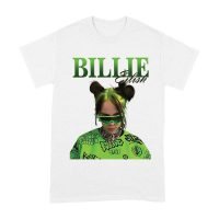 Neon Green Billie Eilish Face Design T-Shirt with Signature Look Unisex Adult