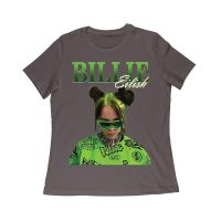 Neon Green Billie Eilish Face Design T-Shirt with Signature Look Women Relaxed