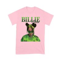 Neon Green Billie Eilish Face Design T-Shirt with Signature Look Unisex Youth