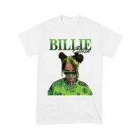 Neon Green Billie Eilish Face Design T-Shirt with Signature Look Unisex Youth