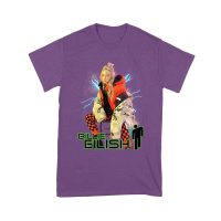 Billie Eilish Electric Vibe Oversized Hoodie Graphic T-Shirt Unisex Youth