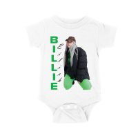 Bold Billie Eilish Vertical Text Pose T-Shirt for Stylish Fans Unisex Baby Jersey