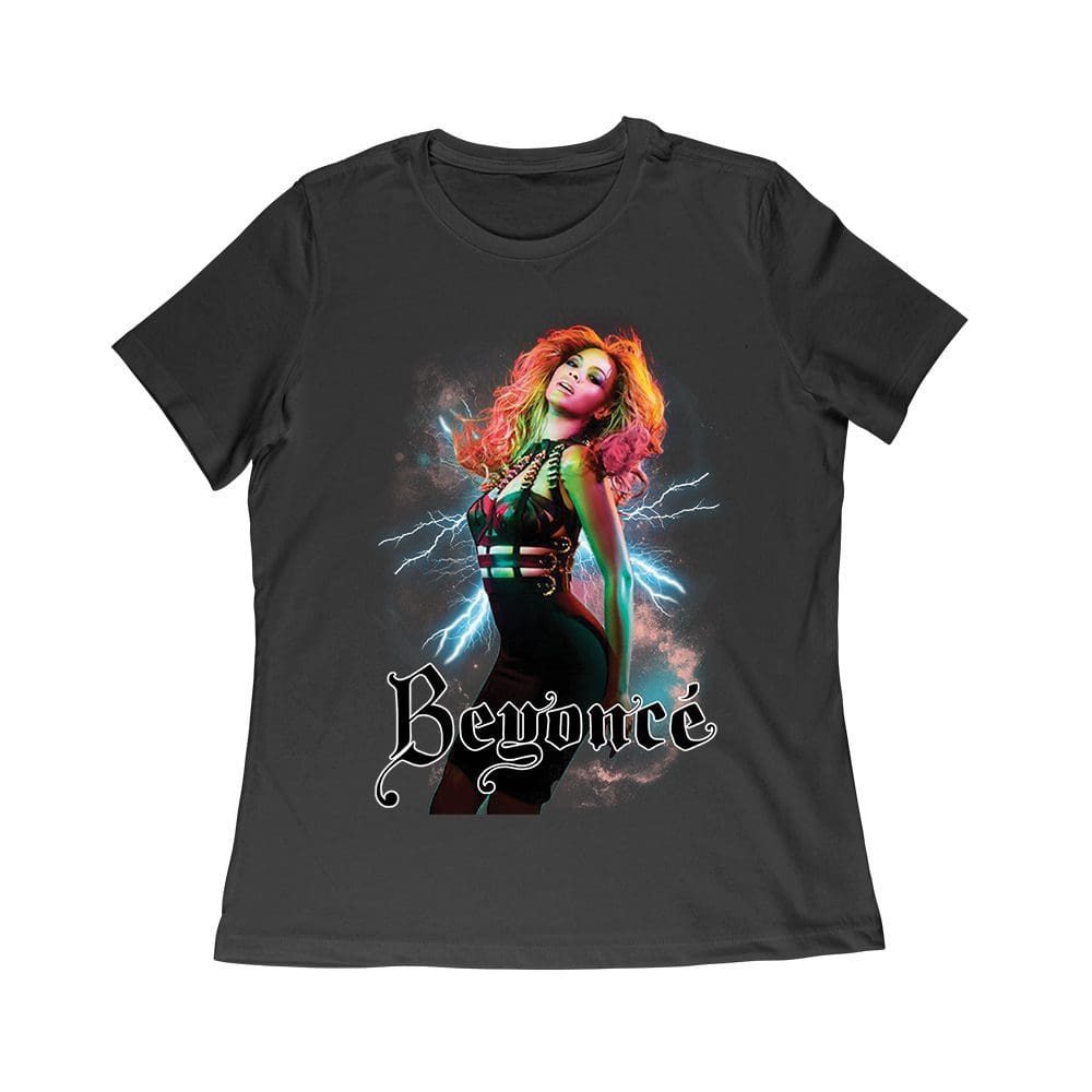 Bon-01_Wr-Black.jpg Electric Power Beyonce Graphic T-Shirt With Lightning And Bold Presence Women Relaxed – Viva Party