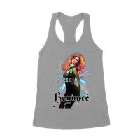 Electric Power Beyonce Graphic T-Shirt with Lightning and Bold Presence Women's Racerback Tank Top