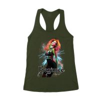 Electric Power Beyonce Graphic T-Shirt with Lightning and Bold Presence Women's Racerback Tank Top
