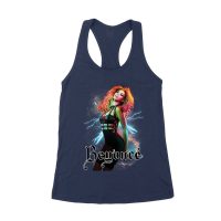 Electric Power Beyonce Graphic T-Shirt with Lightning and Bold Presence Women's Racerback Tank Top