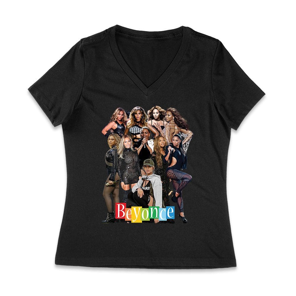 Bon-07_Wvn-Black.jpg Powerful Group Pose Beyonce T-Shirt Featuring Fashion Looks And Attitude Women Jersey V-Neck – Viva Party