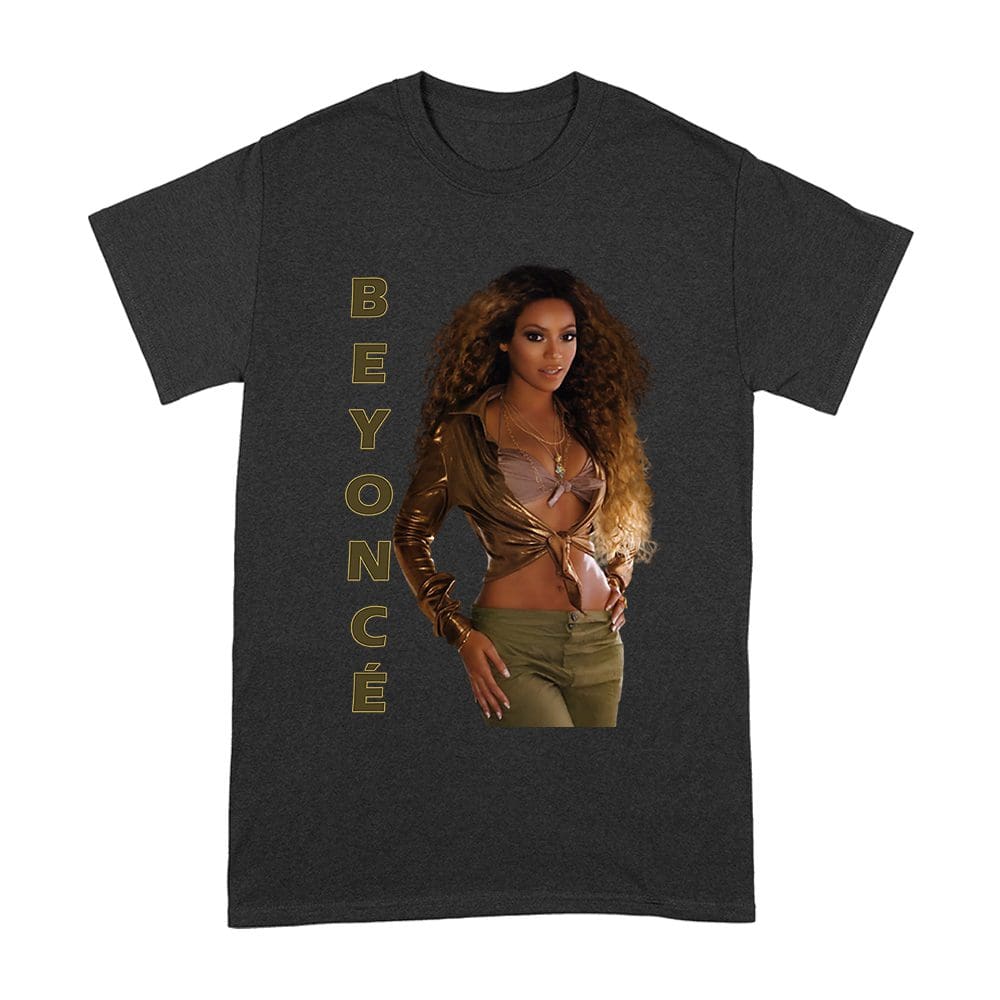Bon-08_A-Black.jpg Golden Glam Beyonce Graphic T-Shirt With Vertical Bold Lettering Unisex Adult – Viva Party