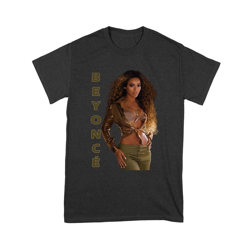 Bon-08_Y-Black.jpg Golden Glam Beyonce Graphic T-Shirt With Vertical Bold Lettering Unisex Youth – Viva Party