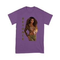 Golden Glam Beyonce Graphic T-Shirt with Vertical Bold Lettering Unisex Youth