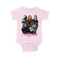 Black and White Beyonce Portrait T-Shirt with Touch of Color Contrast Unisex Baby Jersey