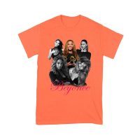 Black and White Beyonce Portrait T-Shirt with Touch of Color Contrast Unisex Youth