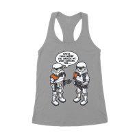 May Be Those Were the Droids We Were Looking For ? Retro Sci-Fi T-Shirt, Fun Vintage Style for Movie Lovers & Pop Culture Fans Women's Racerback Tank Top