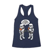 May Be Those Were the Droids We Were Looking For ? Retro Sci-Fi T-Shirt, Fun Vintage Style for Movie Lovers & Pop Culture Fans Women's Racerback Tank Top