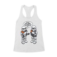 May Be Those Were the Droids We Were Looking For ? Retro Sci-Fi T-Shirt, Fun Vintage Style for Movie Lovers & Pop Culture Fans Women's Racerback Tank Top