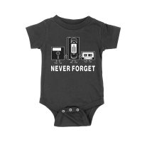 Never Forget Old Cassette, Floppy, and Deck Disk T-Shirt ? Retro Nostalgia Tee for Classic Tech and Vintage Vibe Lovers Unisex Baby Jersey – Viva Party