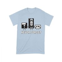 Never Forget Old Cassette, Floppy, and Deck Disk T-Shirt ? Retro Nostalgia Tee for Classic Tech and Vintage Vibe Lovers Unisex Toddler