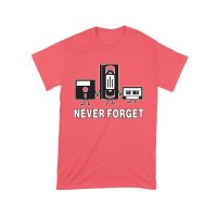 Never Forget Old Cassette, Floppy, and Deck Disk T-Shirt ? Retro Nostalgia Tee for Classic Tech and Vintage Vibe Lovers Unisex Toddler