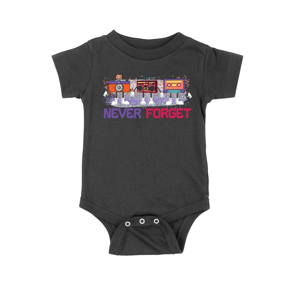 Cart-03_Rs-Black.jpg Never Forget - Old Cassette - Camera - And Cassette Piece T-Shirt - Retro Nostalgia Tee For Classic Tech And Vintage Lovers Unisex Baby Jersey – Viva Party