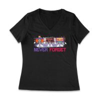 Never Forget - Old Cassette - Camera - and Cassette Piece T-Shirt - Retro Nostalgia Tee for Classic Tech and Vintage Lovers Women Jersey V-Neck – Viva Party