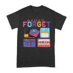 Never Forget - Camera Reel - Gramophone - Floppy Cassette - and Cassette Piece T-Shirt - Retro Nostalgia Tee for Vintage Tech Lovers Unisex Adult – Viva Party