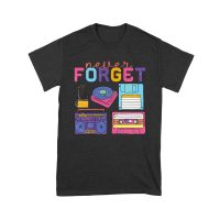 Never Forget - Camera Reel - Gramophone - Floppy Cassette - and Cassette Piece T-Shirt - Retro Nostalgia Tee for Vintage Tech Lovers Unisex Youth – Viva Party