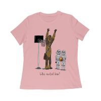 Who Invited Him? Funny Basketball Graphic T-Shirt for Sports Fans Women Relaxed