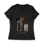 Who Invited Him? Funny Basketball Graphic T-Shirt for Sports Fans Women Jersey V-Neck – Viva Party