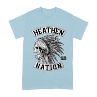 Heathen Nation Red Indian Skull Graphic T-Shirt Established 2001 Unisex Adult