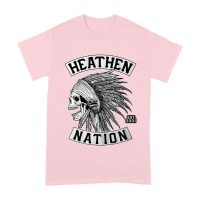 Heathen Nation Red Indian Skull Graphic T-Shirt Established 2001 Unisex Adult